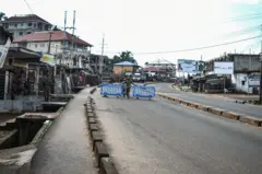 streets empty for Sierra Leone as army dey enforce curfew