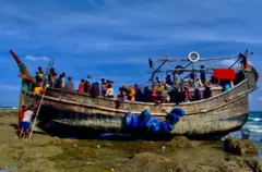 ভারতের আন্দামানের শহীদ দ্বীপে যে নৌকাটিকে আটক করা হয়।