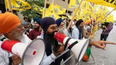 Kanada'da ayrılıkçı Sihlerin bir protesto gösterisi 