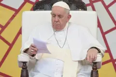 Le pape François au stade des Martyrs à Kinshasa.