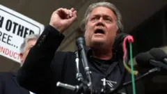 Image shows Steve Bannon on Thursday