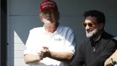 ياسر الرميان والرئيس الأمريكي السابق دونالد ترامب