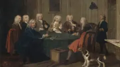 Joseph Highmore tablosunda 1730'larda Londra'da bir centilmen kulübü.