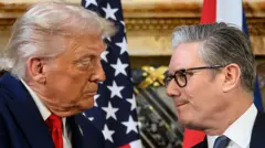 Donald Trump et Keir Starmer lors de la visite d'État du premier au Royaume-Uni en 2025.