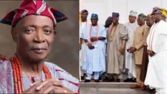 Olubadan ilẹ Ibadan, Ọba Rashidi Ladoja, wọ aṣọ ofi pupa ti wọn ṣe iṣẹ si lara pẹlu fila abeti-aja ati ilẹkẹ oye lọrun pẹlu awọn ọmọ ẹgbẹ igbimọ olokowo to ṣẹṣẹ yan