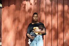 Femme avec son bébé