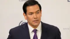 Держсекретар США Марко Рубіо під час виступу на Мюнхенській конференції з безпеки 14 лютого