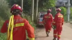 Rescuers at the site