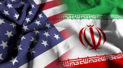 پرچم جمهوری اسلامی ایران و آمریکا