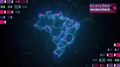 Ilustração com mapa do Brasil e logo da coberturaapostar no pixbetEleições Municipais da BBC