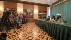 کنفرانس مطبوعاتی طالبان در مسکو