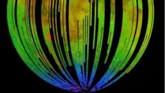 Imagen del los espectros de minerales de la superficie lunar.