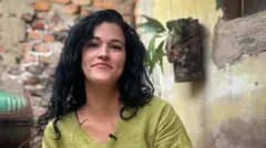 Indira Martínez, mujer embarazada en Cuba. 