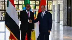 የኢትዮጵያ ጠቅላይ ሚኒስትር ዐብይ አህመድና የግብፁ ፕሬዚዳንት አልሲሲ