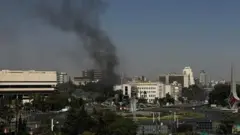 Foto of di impact of Israel attack on Damascus