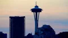 La emblemática Aguja de Seattle, Washington