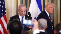 Presiden AS Donald Trump bertemu Perdana Menteri Benjamin Netanyahu di Washington DC pada 29 September 2025.