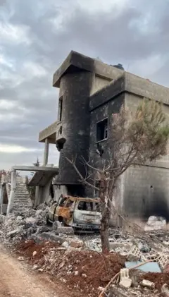 منزل الطفل قاسم بعد القصف