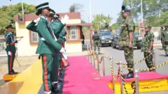 One Army guard dey hail superior officer
