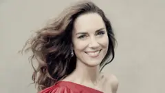 One of three new photographic portraits released by Kensington Palace of the Duchess of Cambridge