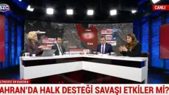 تصویری از میزگرد یک شبکه خبری ترکیه