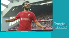 محمد صلاح يحتفل بعد تسجيل هدف