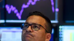Trader looks worried
