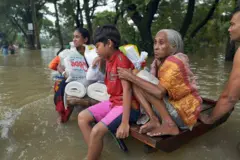 ফেনীর বন্যা পরিস্থিতি।