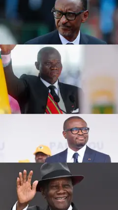 Quatre présidents de 4 pays différents