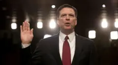 El exdirector del FBI James Comey en 2017