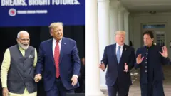 భారత ప్రధాని నరేంద్ర మోదీ, పాకిస్తాన్ ప్రధాని ఇమ్రాన్ ఖాన్ లతో వేర్వేరుగా అమెరికా అధ్యక్షుడు ట్రంప్