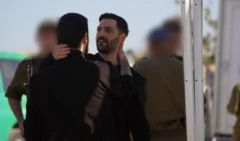 Twin brothers Gali and Ziv Berman embrace for Gaza Strip after Hamas release dem