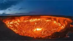 ترکمنستان کا گڑھا جسے دوزخ کا دروازہ کہا جاتا ہے