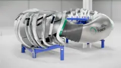 A stellarator has twists and curves to help contain burning plasma