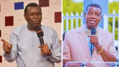 Collage of Mike Bamiloye and Pastor E.A Adeboye