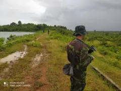 ဂမုန်းရေလှောင်တမံမှာ လုံခြုံရေးယူထားတဲ့ တော်လှန်ရေးတပ်ဖွဲ့ဝင်တွေ