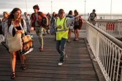 Turistas evacuados de Lege-Cap-Ferret