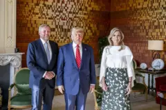 Дональд Трамп з королем і королевою Нідерландів 