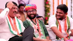 હાર્દિક પટેલ, જિજ્ઞેશ મેવાણી અને અમિત ચાવડા