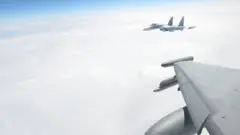 Вид на российский истребитель из кабины "Тайфуна"