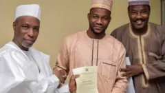 Kingdom with Kano State goment secretary Usman Alhaji after im appointment