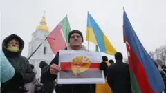 Ukrayna'nın başkenti Kiev'de "Putin'e hayır!" mitingi
