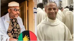 Nnamdi Kanu na Fr Augustine Abiagom