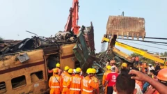 two passenger trains collided in India's southern Andhra Pradesh 