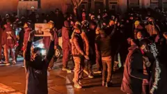 Manifestantes no Irã