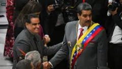 Álex Saab y Nicolás Maduro.