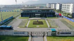 Sede vazia do centro de treinamento do Jiangsu FC
