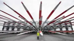 Aubes de turbine de General Electric en France.