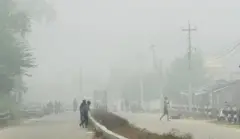 तराईमा तुवाँलोले जमिनमा भिजिबिलिटी घट्न थालेको छ 