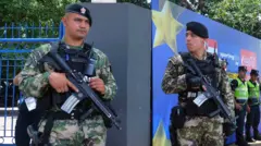 Militares paraguayos en Asunción, el 22 de noviembre de 2025. 